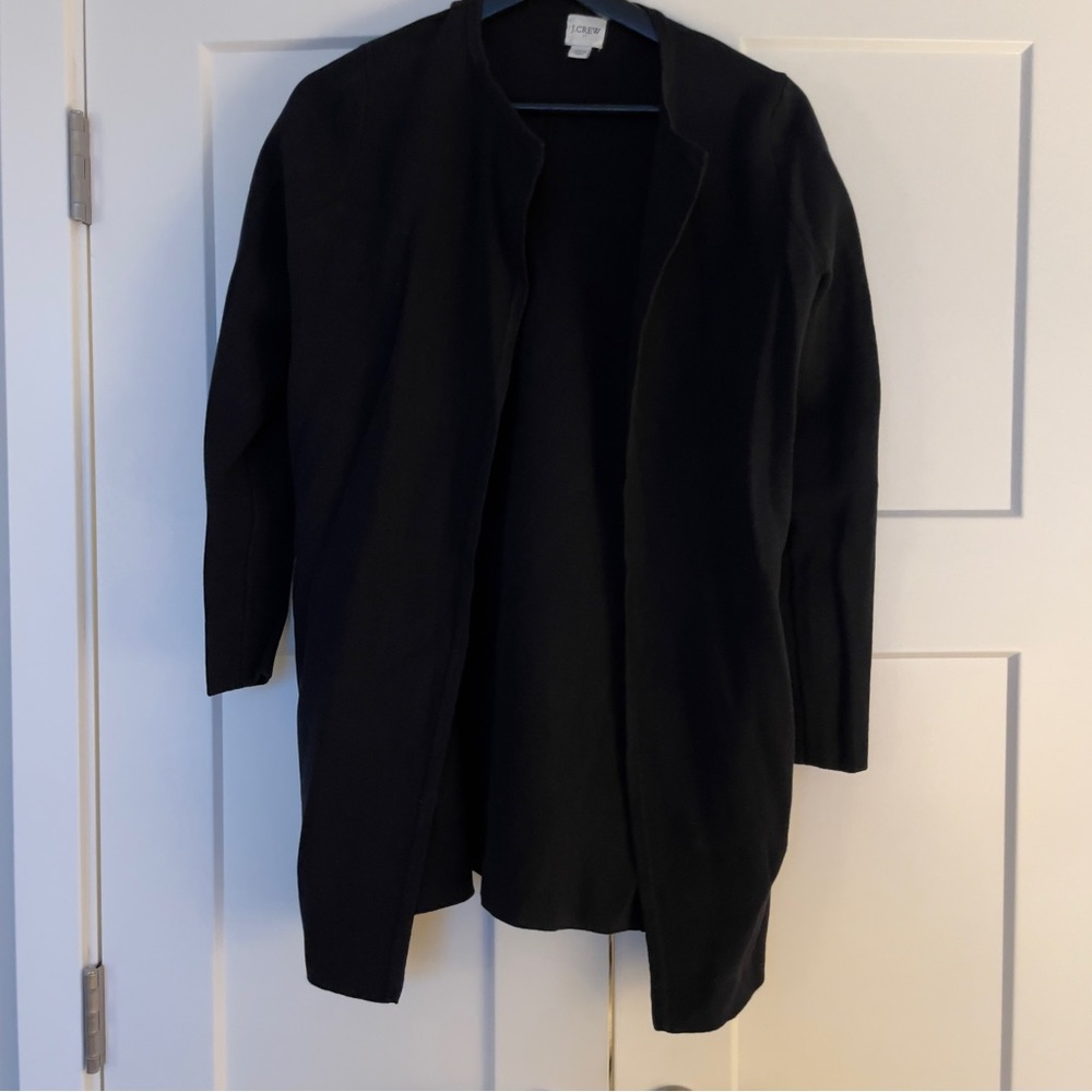 J. Crew Classic Black Knit Cardigan
